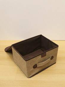 1 Stück faltbare Aufbewahrungsbox aus Leinen, Aufbewahrungskorb mit Deckel, kleine/mittlere/große Kleidungsaufbewahrungsbox, Organizer Box für den Schreibtisch, Kleideraufbewahrungswürfel, Aufbewahrungskorb mit großer Kapazität und Deckel