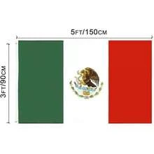 Bandera mexicana, bandera pequeña en cadena mexicana, bandera mundial miniatura, banderas para fiestas, eventos, aulas, salas de reuniones, eventos deportivos, festivales, aperturas, bares, clubes deportivos, celebraciones - Multicolor - Ver 10