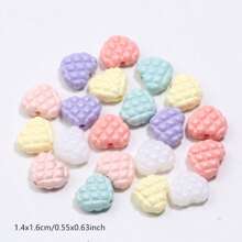 20 Pcs Colorful Acrylic Beads, Heart Star Spacer Beads, Suitable For Bracelet, Necklace Making, Earring Pendants, Jewelry DIY Accessories
