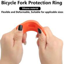 4pcs/Set ENLEE Bike Rear Fork Protective Rings Scratch-Resistant And Adjustable Bicycle Chainstay Protector Durable Rubber Bicycle Chain Protector With Nylon Cable Ties For Road And Mountain Bikes, Cycling Accessories - Multicolor - View 3