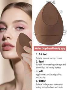 6 pezzi Set di spugne per il trucco, kit di strumenti per il trucco facciale incluse spugne per trucco, adatto per prodotti liquidi, in crema e in polvere - Multicolore - Visualizzare 8