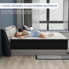 CHEVNI 8/10/12/14 Inch Twin Full Queen King Mattress Gel Memory Foam Spring Hybrid Mattress In A Box - 深灰色 - 查看 5