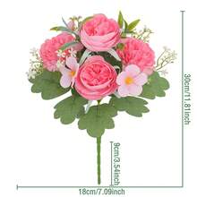 Artificial Flower Bouquet Realistic Flower With Stem And Leaves For Home Wedding Party Table Vase Decor