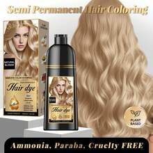 Natural Hair Dye Shampoo 3 IN 1, Hair Color For Gray Hair Coverage, Hair Coloring Shampoo For Women, Color Shampoo Beard Dye For Men, Vegan Ammonia Free Hair Shampoo (NATURAL BLONDE) - 彩色 - 查看 9