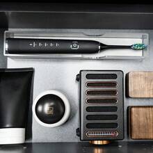 Acrylic Electric Toothbrush Holder With Diatomite Drying Stone Bathroom Drawer Organizer With Drainage Hole For Tooth Brush Compatible With Philips OralB Frosted