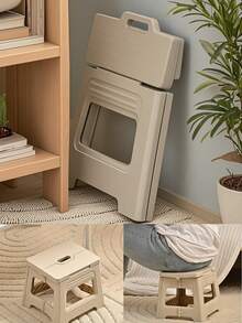 1pc Ultra-Light Foldable Mini Foot Stool - Sturdy & Adjustable, Ideal For Home, Kitchen, Bathroom, Fishing And Outdoor Adventure - Non-Slip, Easy Storage, Space-Saving - View 2