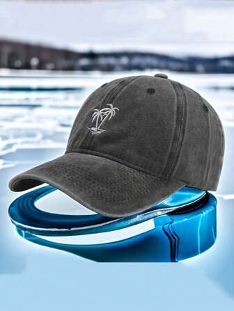 1 pieza Gorra de béisbol para hombre, gorra tipo snapback casual y versátil con bordado, gorra de protección solar con estilo para primavera/verano