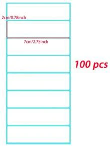 2000pcs/1000pcs/200pcs/100pcs Plain Color Labels Stickers, Easy To Use And Multipurpose Self-Adhesive Labels, 70*20mm Suitable For Office And School Student Labels, Barcode Printer Paper, Random Assorted,School Supplies,Back To School