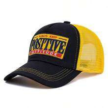 JZML 1pc Men's Letter Embroidered Truck Driver Cap
