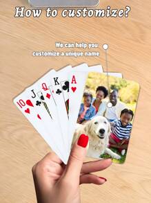 Custom Playing Cards With Photo, Personalized Playing Cards With Picture For Girlfriend Gift, Print Your Image & Text On Playing Cards, Gift For Wedding & Birthday & Family & Party