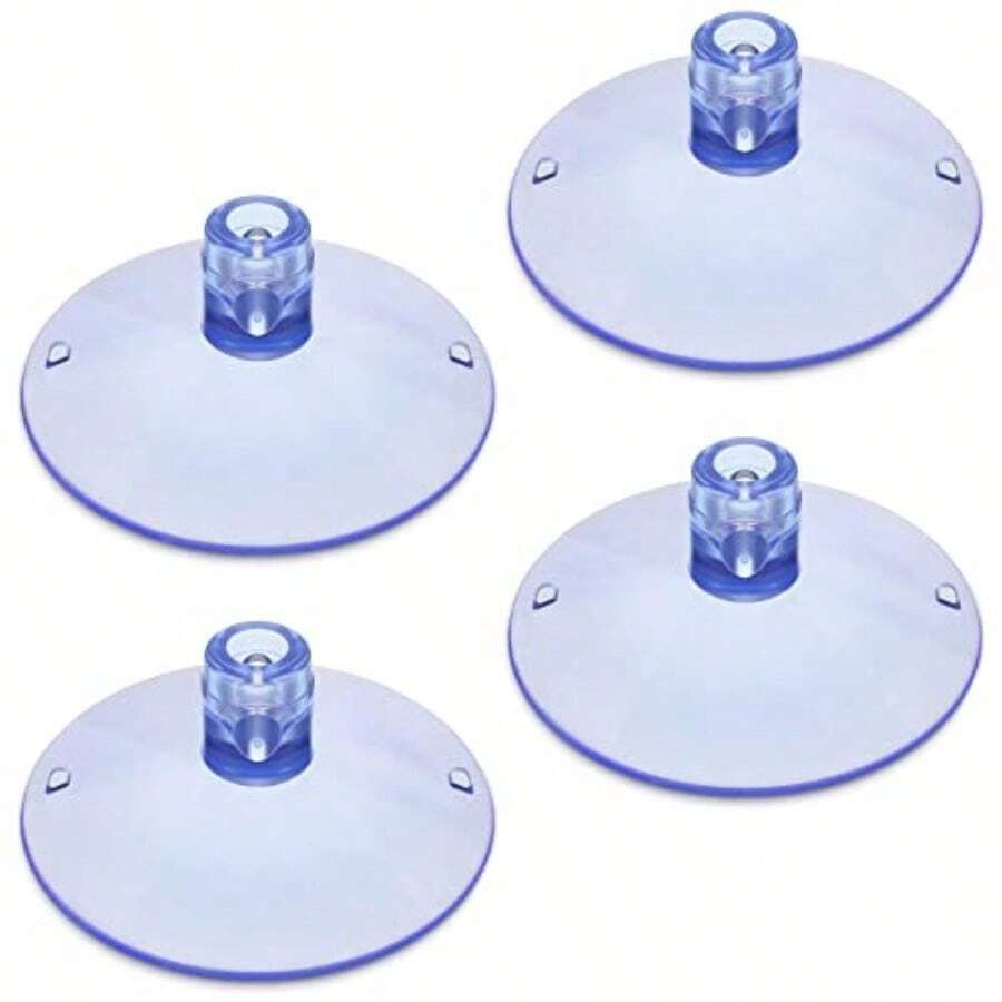 4 piezas Cama de ventana para gatos con ventosas, recambio de ventosas para hamaca colgante, suministros para mascotas para usar en interior - Transparente - Ver 1