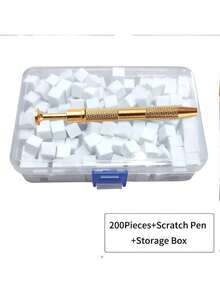 Nail Art Sponge Metal Grip Mini Replaceable Nail Art Sponge Blocks For Gradient Nail Art Sponge Nail Art Tools Nail Art Supplies Nail Art Accessories Nail Art Salon Set 200/100 Pieces,Gradient Nail Art Stamp Tool, Gel Polish Color Gradient Brush, Gradient Nail Brush, Manicure Nail Painting Gel Gradient Sponge Block, Gradient Nail Polish Tool(With Container) - Multicolor - View 14