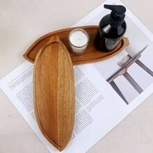 Vintage Wooden Leaf-Shaped Serving Tray, Multi-Purpose Desktop Organizer Tray, Decorative Plate For Bedroom, Bathroom, Suitable For Meat, Vegetables, Sushi, Cheese, Bread, Fruit, Restaurant Decor, Wedding, Birthday Party, To Clean, Kitchen Essentials, Pastry Dish, Fruit Breakfast Plate, Elegant Dessert Plate