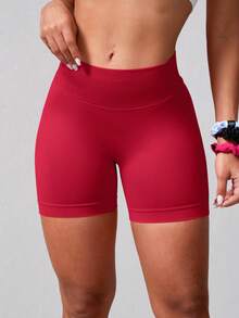 NcmRyu 1pc Women's Seamless Elastic Butt Lifting Shaping Yoga Running Sports Shorts