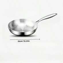 High Quality Three-Layer Stainless Steel Frying Pans, Deep Frying Pans, Uncoated Non Stick Frying Pans, Household Frying Pans, Electromagnetic Cooking Pans, Dishwashers, And Ovens Are Safe, Fast, And Evenly Heated, With Heavy-Duty Detachable Handles