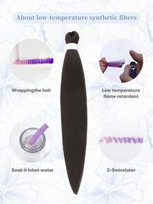 Lễ hội âm nhạc 26 inch 6 sợi tóc tổng hợp tóc dệt tổng hợp kéo dài trước màu đen nâu 613# sợi nhiệt độ thấp, chống cháy ở nhiệt độ thấp và tạo kiểu bằng nước nóng xoăn sóng tết phù hợp cho phụ nữ tiệc tùng hàng ngày - Nhiều màu - Xem 9