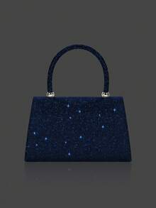 闪亮、优雅、时尚、迷人的水钻翻盖手提包,精致的女士晚宴包,搭配闪光水钻首饰三件套,奢华精致的水钻项链、手链和耳环,搭配婚纱、派对礼服、毕业礼服,适合女士派对、婚礼、晚宴、宴会晚宴包。 - 藏蓝色 - 查看 10