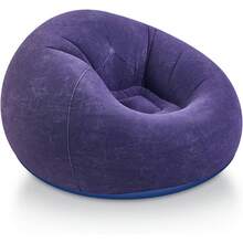 Inflatable Bean Bag Chairs Adult Blow Up Chairs Lazy Sofa Folding Portable Inflatable Chair Movie Outdoor Room Bedroom Reading Camping(Purple) - 咖啡 - 查看 2