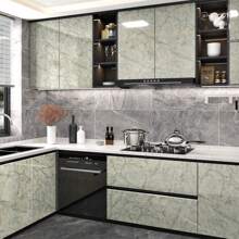 1 Roll Of Tearable Black And White Marble Embellishment Wallpaper 15.7inX39.3/118.1/196.8in Vinyl Contact Paper Self-Adhesive Removable DIY Decoration Suitable For Kitchen And Bathroom Instant Rejuvenation Furniture Countertop Drawers Easy Luxury Upgrade Wall Paper Wall Stickers Room Decor Wall Decor Bedroom Living Room Decor