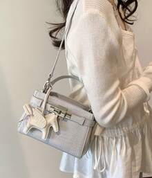 Lando Fashionable Shoulder Bag, Mint Light-Toned Gloves, Women's One-Shoulder Crossbody Bag, High-End Feel, Commuter - 藍色 - 查看 2