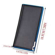 Leather Wallet Bifold RFID Blocking Slim Credit Card Holder Checkbook Long Clutch Billfold Purse For Men Women - Hồng - Xem 6