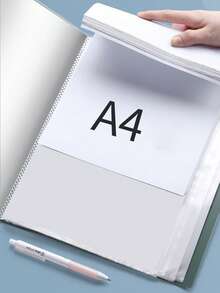 A4 尺寸 40 页文件夹文件整理器，适用于学生，多层插袋文件袋，返校，学校用品