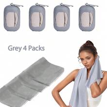 4pcs Quick Dry Cooling Towels, Size 40"X12" (100x30cm), Extra Long, With Silicone Storage Bag, Soft Lightweight Breathable, Suitable For Gym Ice Pack, Odor-Resistant Face Towel, Quick Dry Neck Wrap, Summer Microfiber Cooling Towel, Sweat Absorbent Sports Towel, Applicable For Gym, Yoga, Pilates, Outdoor Sports, Beach Running, Cycling, Golf, Camping, Fitness, Basketball, Gardening, Etc. - Multicolor - View 16