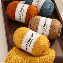 300g 100% reine Strickwolle, ideal für handgemachte Pullover, Mützen, Schals zum Warmhalten im Herbst/Winter, 1 Stück = 6 Knäuel = 300g