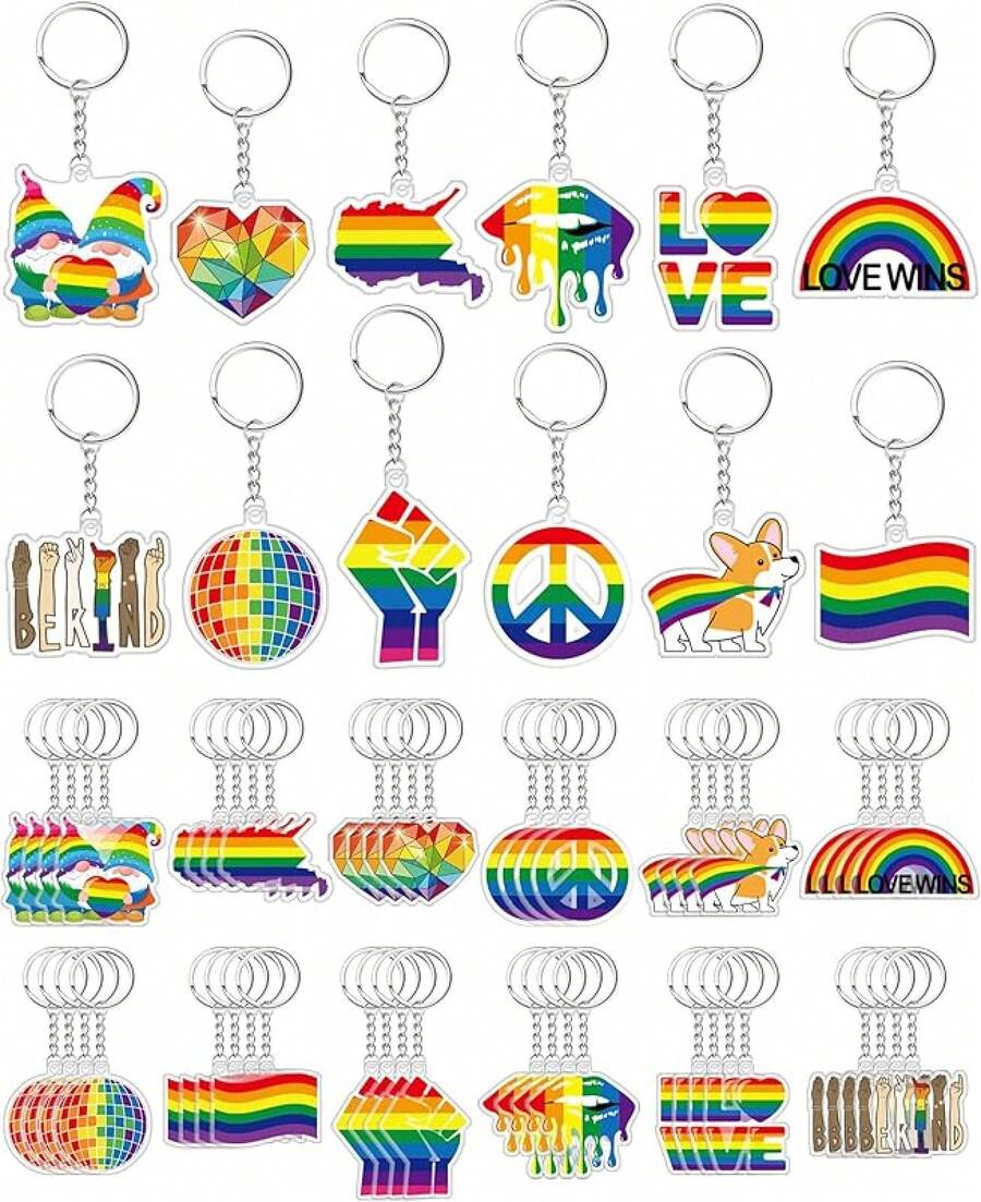 Gay Keychain Lgbtq Accessories Bulk Gay Stuff Men Women Keyring Transgender - Fresh - View 1