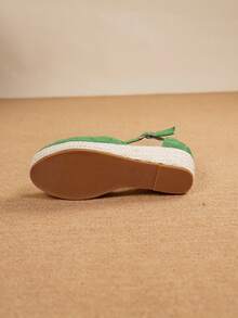 Zapatos Espadille de mujer con correa de tobillo, minimalistas y lisos - Zapatos negro de estilo vacacional tejidos con suelas de cuerda - Zapatos de cuña negros con suela gruesa para damas - Zapatos tejidos con hebilla bohemia para playa, exterior, boda y todo el año