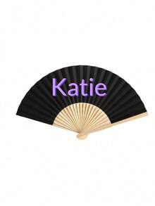 Personalized Name Strawberry Pattern White Folding Hand Fan, Elegant Polyester Fan, Suitable For Weddings, Wedding Showers, Birthdays, Baptisms And First Communions - No Electricity Required, Feather Fan - White - View 14