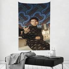 Lil Mosey Anime Tapestry Flag Wall Art Wall Hanging Decor For Bedroom Living Room Wall Decor For Men And Women40x60 In - Black - View 4