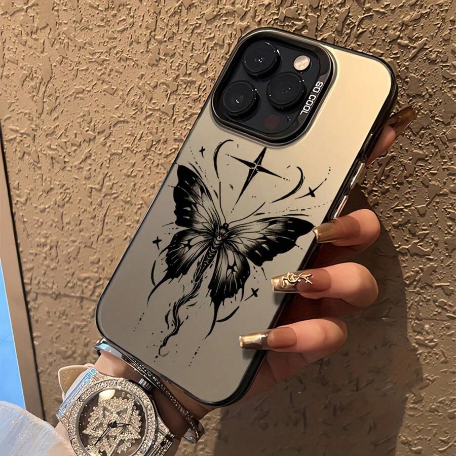 2025 Model, Suitable For IPhone 15, 14, 13, 12, 11, 7, 8 Plus, XR, And XS High-End Black Butterfly Phone Case - 1 cái - Xem 1