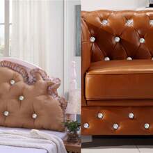 20 Stücke Strass Kristall Knöpfe, klare Polsterung mit Metallöse, Näh-Diamant-Kristall, runde Glasknöpfe für Sofa, Kopfteil, DIY Basteln, Bett Möbel Dekor