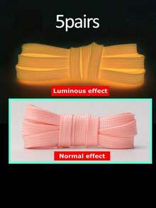 Radiant Glow-In-The-Dark Flat Luminous Shoelaces - Perfect For Low Top Canvas Shoes, Sneakers, And Casual Shoes - Sports Laces For Women Couples Matching Accessory Cute Boots Accessories Wedding Shoes For Bride Heels - Multicolor - View 8