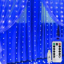 8-Mode Remote Control LED Curtain Lights, USB Powered, Suitable For Party, Christmas, Wedding, Bedroom And Home Decor, Holiday Atmosphere, Party Decoration Christmas Decorations Room Decor