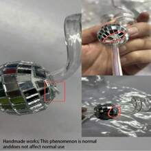 2/6/12 piezas Pajitas reutilizables decoradas con diseño de bola de discoteca, pajitas espirales de espejo adecuadas para fiesta de discoteca, fiesta de cumpleaños, boda, decoración navideña