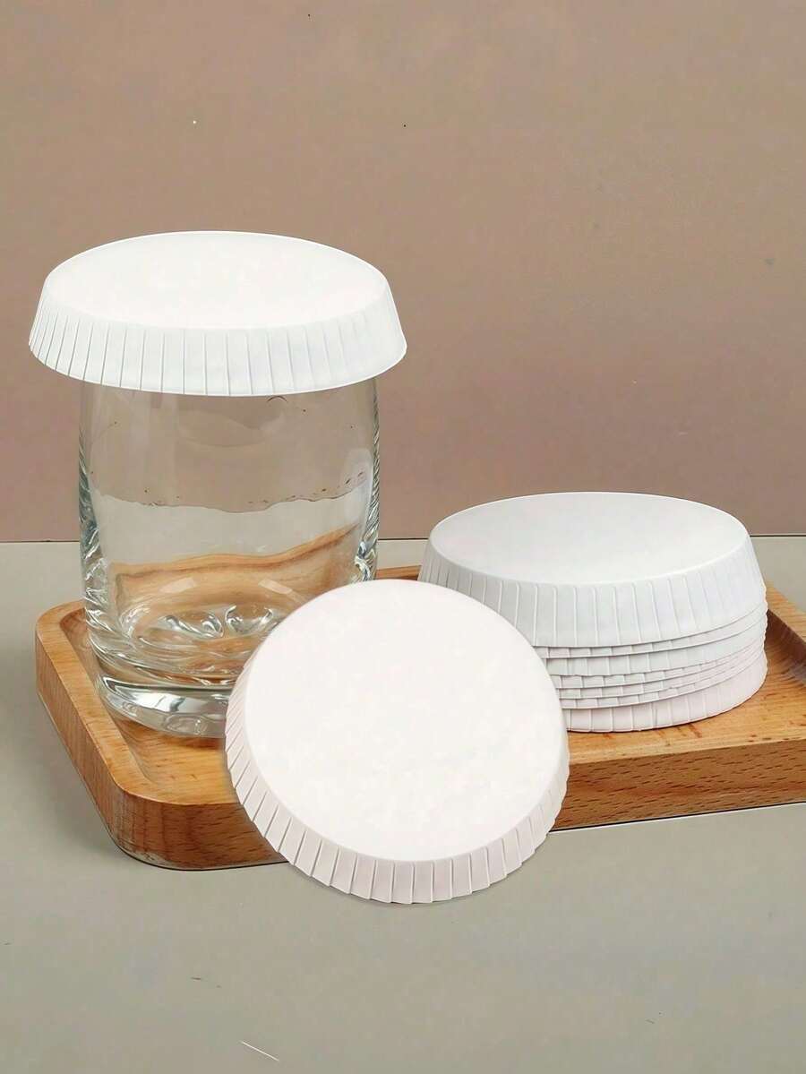 100/200 件白色纸杯盖 - 耐用、可堆叠的旅行杯盖 - 适用于咖啡、茶、果汁杯，适合派对、野餐、咖啡馆、餐饮、旅行和活动，适用于冷热饮品 - 保持饮料清洁