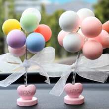 1pc Cute Swaying Balloon Car Decor, Creative Confession Balloon, Spring Dashboard Center Console Decoration, For Car Interiors And Home Decor
