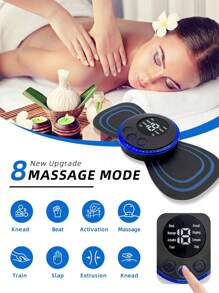 Physischer drahtloser TENS EMS Massagegerät, elektrischer smarter Fitness Körper Silikon Nacken Rücken Ganzkörper Massage Patch Muskel Stimulator - Muttertagsgeschenke, Valentinstaggeschenke für den Freund, Valentinstag Geschenke, rosa süß St. Patrick's Day 120mAh
