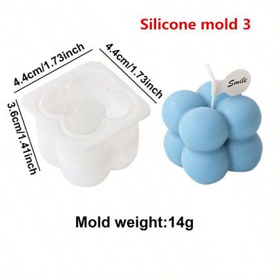 1 pieza Molde de silicona pequeño de 1 orificio/3 orificios DIY, para jabón hecho a mano, ambientador de coche, molde de vela de yeso