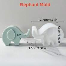 各种可爱动物恐龙长颈鹿青蛙大象猫头鹰硅胶模具DIY蜡烛模具软粘土香薰石膏蜡烛造型硅胶模具 - 彩色 - 查看 19