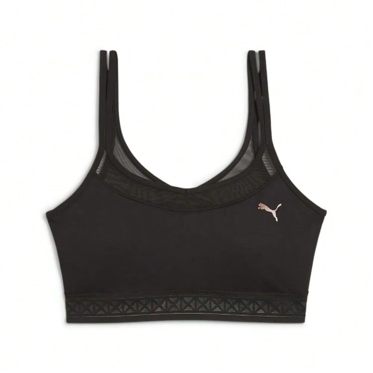 Puma Women's Racerback Sports Bra - Black - View 1