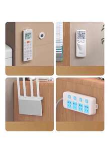 4/8pcs Magnetic Remote Control Holder Wall Mount, Adhesive Remote Control Holder Strong Hold TV Remote Holder For Home Office Supply Storage