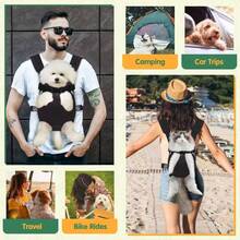 Pet Dog Carrier Backpack Portable Travel Pet Dog Carrier Backpack Mesh Carrier Front Bag For Small Dog Cats Outdoor Travel Pet Outdoor Travel Kit, Worry Free Travel "Pet Travel Backpack With Foldable Bowl – Stay Prepared For Meals & Comfort Anywhere!" Cat Carrier Cat Backpack Bike Trailer