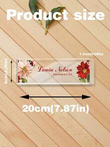 1 pieza Placa de nombre de escritorio de acrílico personalizada, 20*6*1,5 cm, compatible con nombre/texto/fuente/color personalizado en superficie transparente y brillante, regalo personalizado ideal para maestros, jefes, médicos, gerentes y decoración de escritorio para empleados y estudiantes de vuelta a la escuela - Multicolor - Ver 6