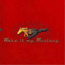 Make It My Mustang Vintage Ford Honeycomb Cars And Trucks Officially Licensed Built Ford Tough Cars And Trucks Unisex Graphic Hoodie Sweatshirt - Red - View 2