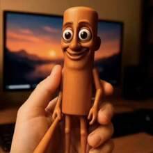 3D Printed "Tong Tong Tong" Wooden Stick Man, American Shanhaijing, Funny Gag Toy, Stress Relief, Model, Figurine, Decoration, Creative, Student Gift, Holiday Gift, Good Gift