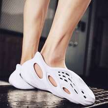 Foam Runners Shoes For Men Women, Soft Cloud Slides Slippers Non-Slip Walking Sandals, Beach Platform Pillow Sandals Lightweight Slip-On Foam Runners, Outdoor Quick-Drying Sports Slides - trắng - Xem 3