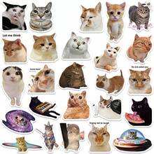 50张趣味表情包贴纸 可爱猫咪贴纸 表情包猫咪贴花 卡通搞笑猫咪贴纸 表情包动物贴纸 乙烯基防水贴纸 适用于水瓶、电脑、笔记本电脑、手机、行李箱、笔记本、冰箱 - 彩色 - 查看 3